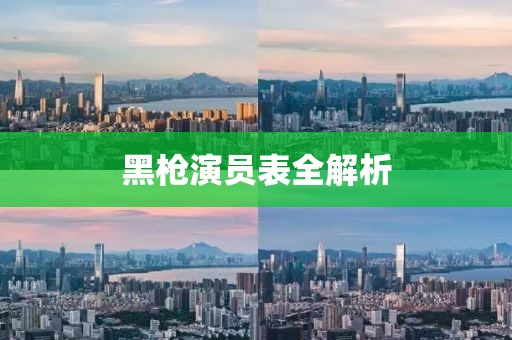 黑枪演员表全解析