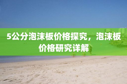 5公分泡沫板价格探究，泡沫板价格研究详解