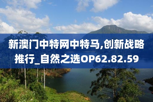 新澳门中特网中特马,创新战略推行_自然之选OP62.82.59