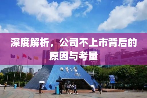深度解析，公司不上市背后的原因与考量