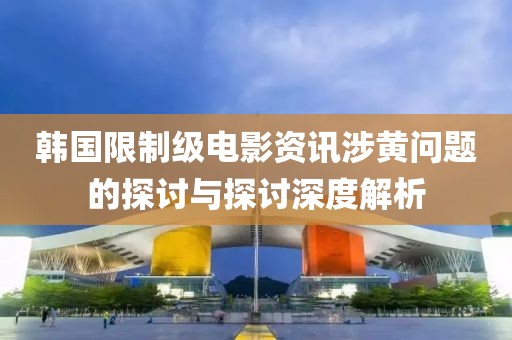 韩国限制级电影资讯涉黄问题的探讨与探讨深度解析