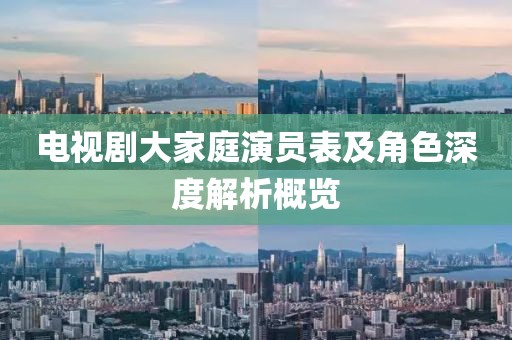 电视剧大家庭演员表及角色深度解析概览