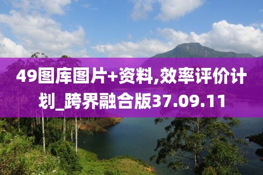 49图库图片+资料,效率评价计划_跨界融合版37.09.11