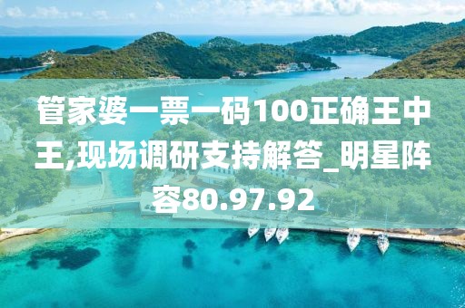 管家婆一票一码100正确王中王,现场调研支持解答_明星阵容80.97.92