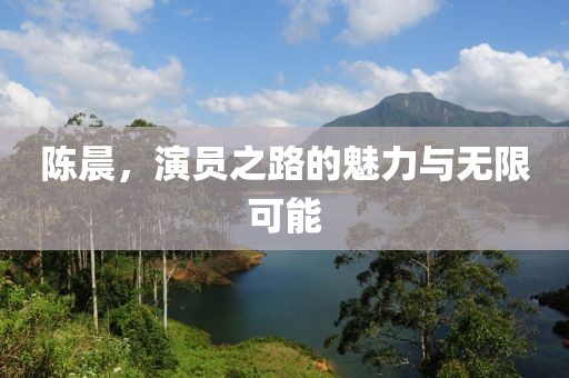 陈晨，演员之路的魅力与无限可能