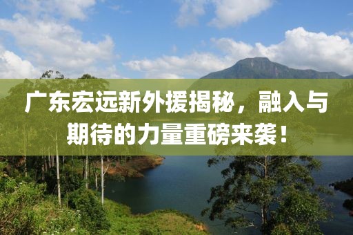 广东宏远新外援揭秘，融入与期待的力量重磅来袭！