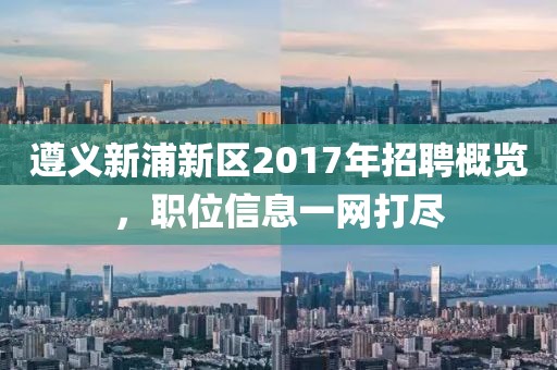 遵义新浦新区2017年招聘概览，职位信息一网打尽