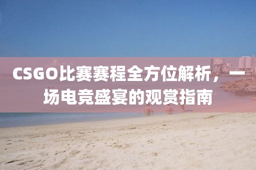 CSGO比赛赛程全方位解析，一场电竞盛宴的观赏指南