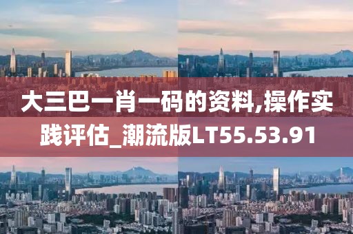 大三巴一肖一码的资料,操作实践评估_潮流版LT55.53.91