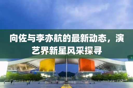 向佐与李亦航的最新动态，演艺界新星风采探寻