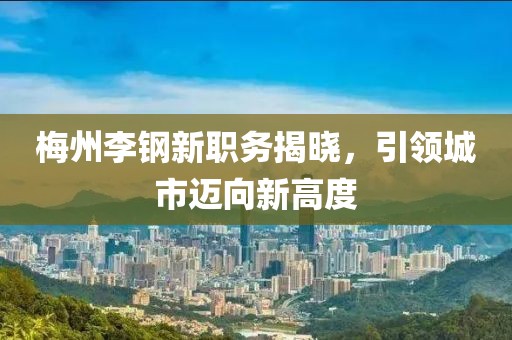 梅州李钢新职务揭晓，引领城市迈向新高度