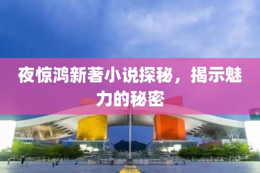 夜惊鸿新著小说探秘，揭示魅力的秘密