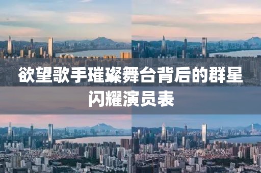 欲望歌手璀璨舞台背后的群星闪耀演员表