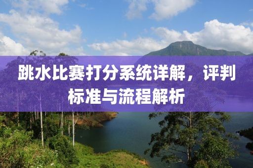 跳水比赛打分系统详解，评判标准与流程解析