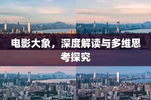 电影大象，深度解读与多维思考探究