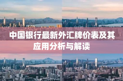 中国银行最新外汇牌价表及其应用分析与解读