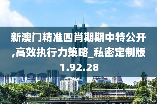 新澳门精准四肖期期中特公开,高效执行力策略_私密定制版1.92.28