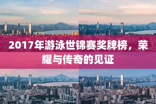 2017年游泳世锦赛奖牌榜，荣耀与传奇的见证