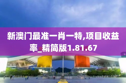 新澳门最准一肖一特,项目收益率_精简版1.81.67