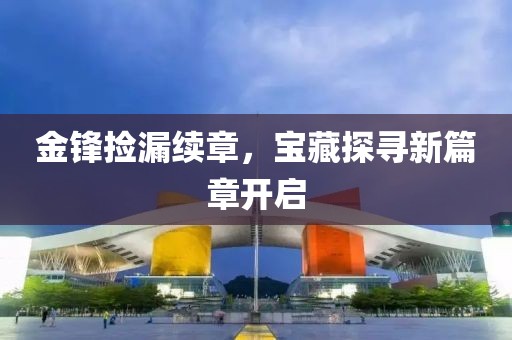 金锋捡漏续章，宝藏探寻新篇章开启