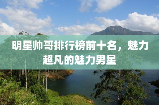 明星帅哥排行榜前十名，魅力超凡的魅力男星