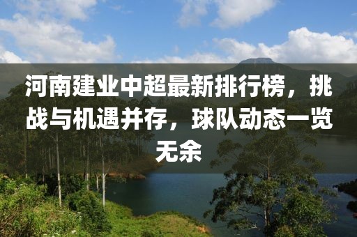 河南建业中超最新排行榜，挑战与机遇并存，球队动态一览无余