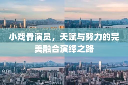 小戏骨演员，天赋与努力的完美融合演绎之路