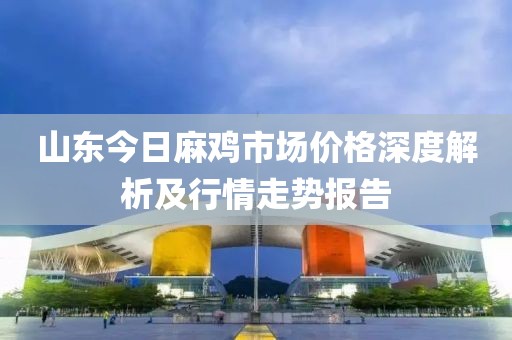 山东今日麻鸡市场价格深度解析及行情走势报告
