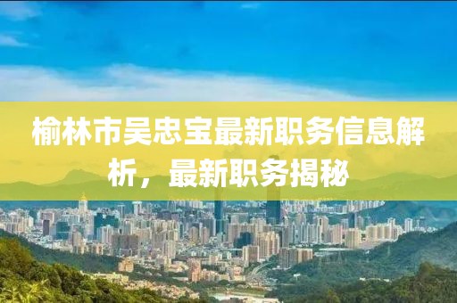 榆林市吴忠宝最新职务信息解析，最新职务揭秘