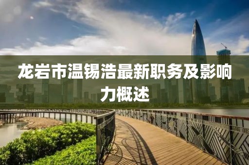 龙岩市温锡浩最新职务及影响力概述