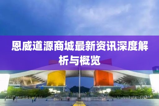 恩威道源商城最新资讯深度解析与概览