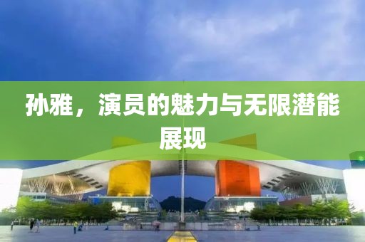 孙雅，演员的魅力与无限潜能展现