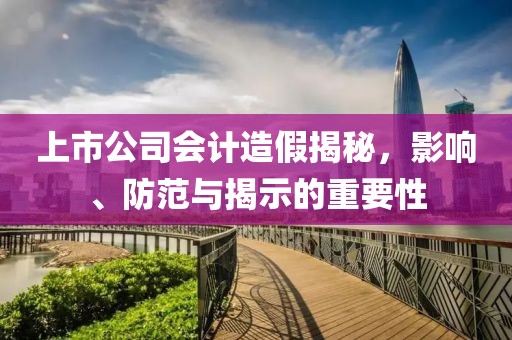 上市公司会计造假揭秘，影响、防范与揭示的重要性
