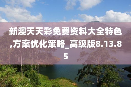 新澳天天彩免费资料大全特色,方案优化策略_高级版8.13.85