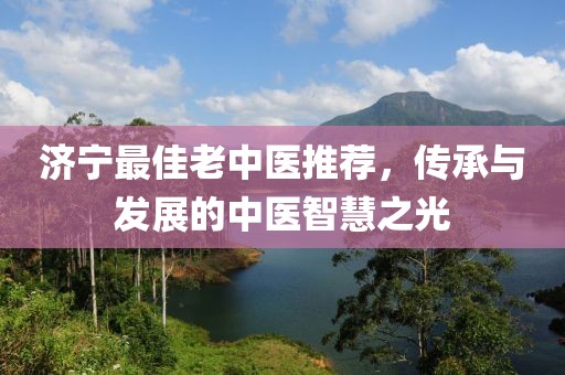 济宁最佳老中医推荐，传承与发展的中医智慧之光