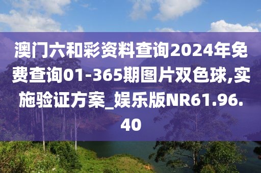 澳门六和彩资料查询2024年免费查询01-365期图片双色球,实施验证方案_娱乐版NR61.96.40