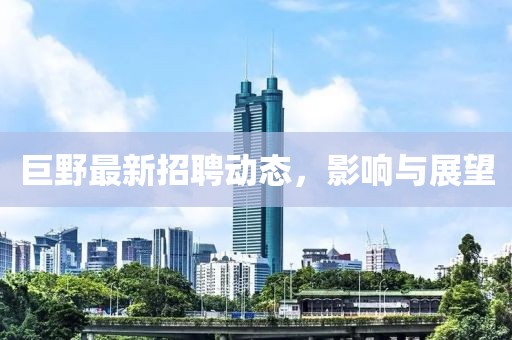 巨野最新招聘动态，影响与展望