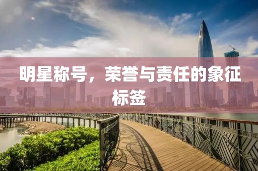 明星称号，荣誉与责任的象征标签