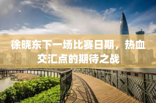 徐晓东下一场比赛日期，热血交汇点的期待之战