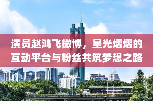 演员赵鸿飞微博，星光熠熠的互动平台与粉丝共筑梦想之路