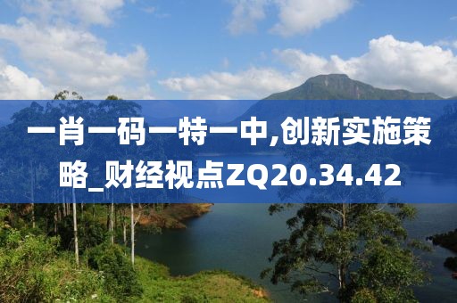一肖一码一特一中,创新实施策略_财经视点ZQ20.34.42