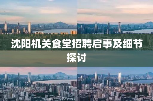 沈阳机关食堂招聘启事及细节探讨