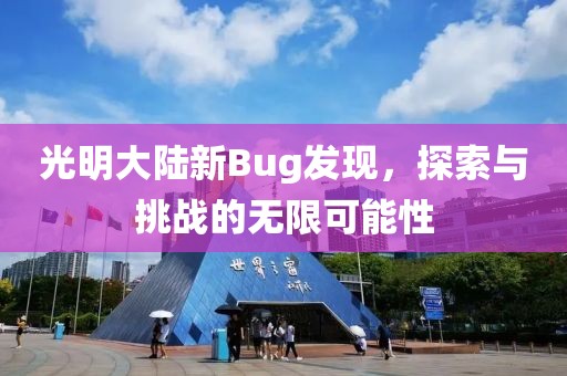 光明大陆新Bug发现，探索与挑战的无限可能性