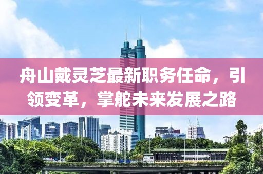 舟山戴灵芝最新职务任命，引领变革，掌舵未来发展之路