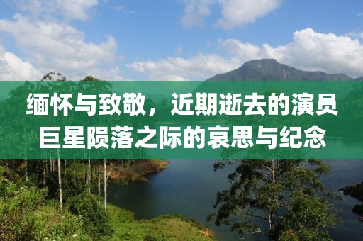 缅怀与致敬，近期逝去的演员巨星陨落之际的哀思与纪念
