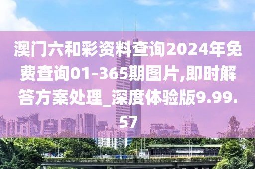 澳门六和彩资料查询2024年免费查询01-365期图片,即时解答方案处理_深度体验版9.99.57