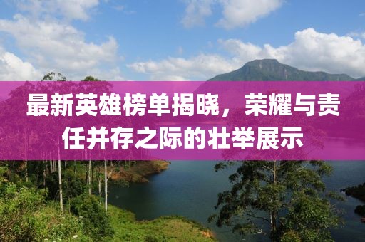 最新英雄榜单揭晓，荣耀与责任并存之际的壮举展示