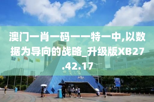 澳门一肖一码一一特一中,以数据为导向的战略_升级版XB27.42.17