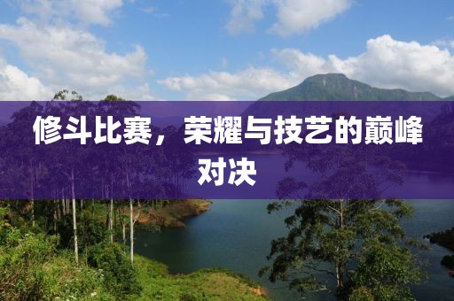 修斗比赛，荣耀与技艺的巅峰对决
