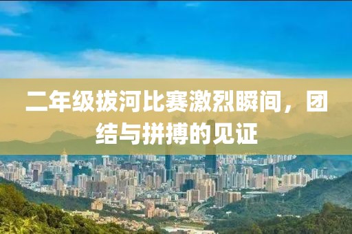 二年级拔河比赛激烈瞬间，团结与拼搏的见证